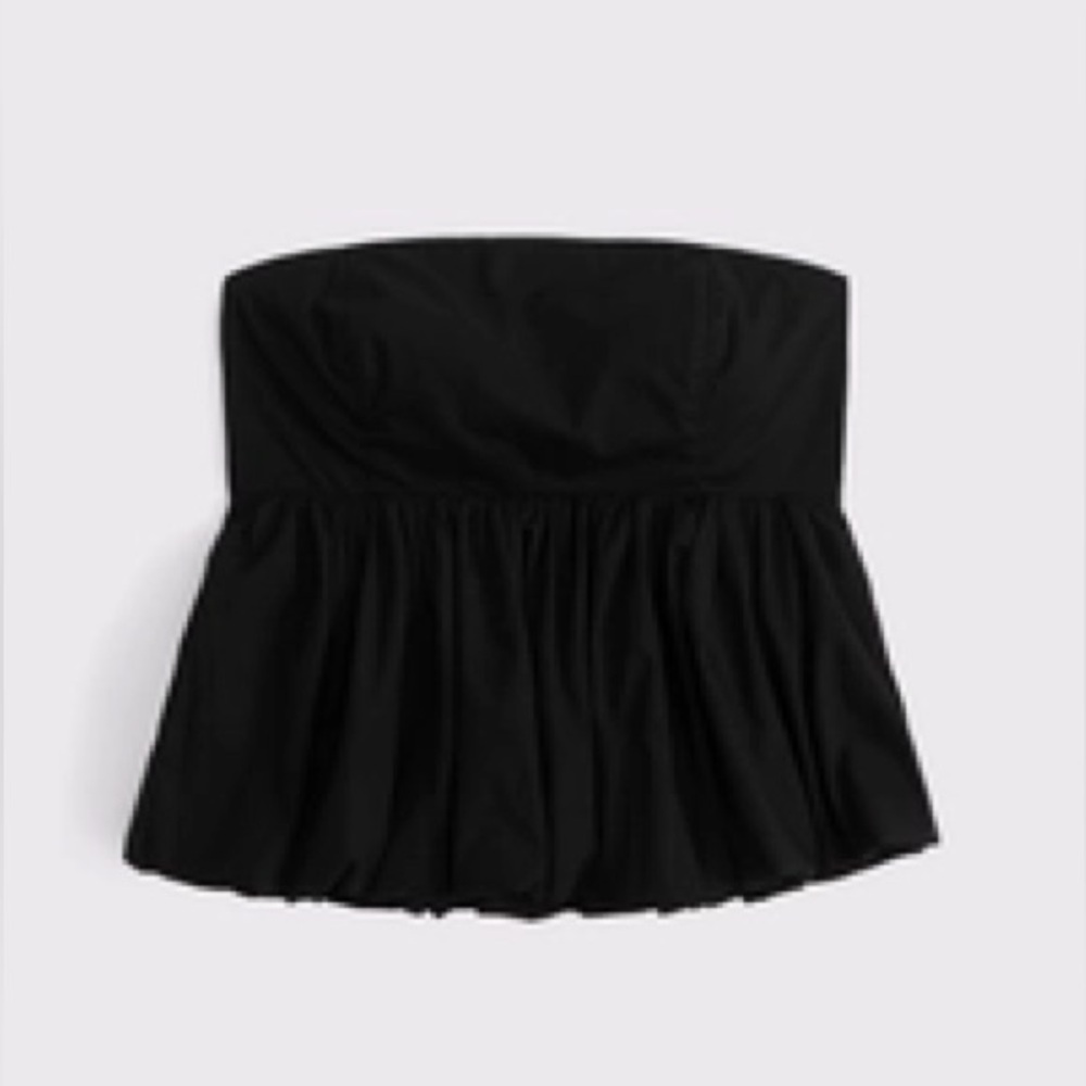 Abercrombie Strapless Bubble Hem Top XS